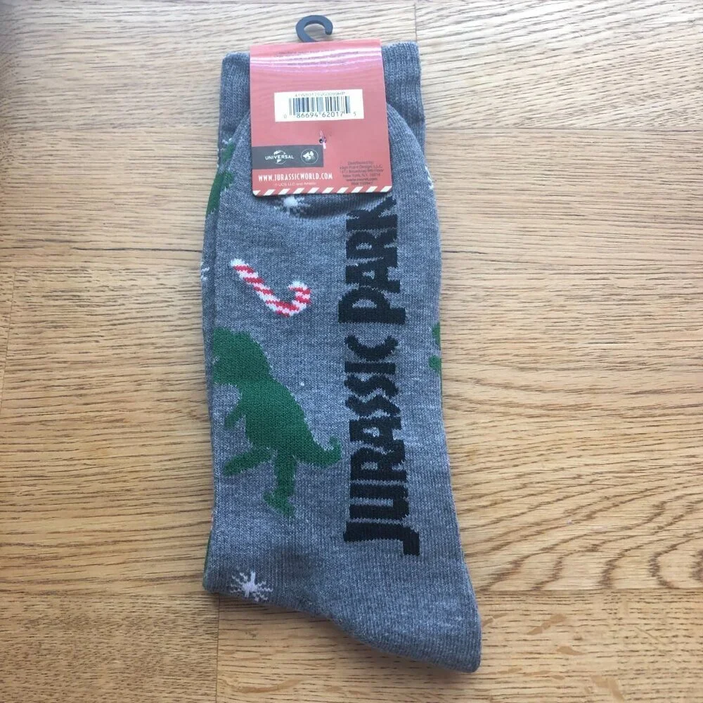 Jurassic Park Christmas Socks Stocking Stuffer NWT